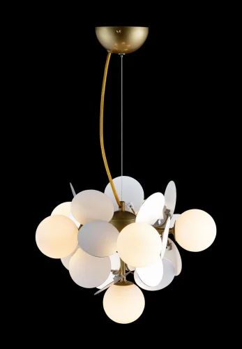 Люстра подвесная Matisse 10008/6 white LOFT IT разноцветная белая на 6 ламп, основание золотое в стиле современный шар фото 8